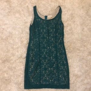 Green lace dress